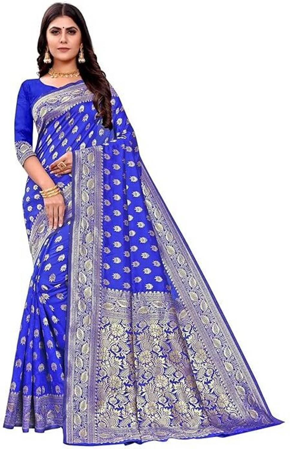 SWAMI STUDIO Printed, Self Design Bollywood Art Silk Saree