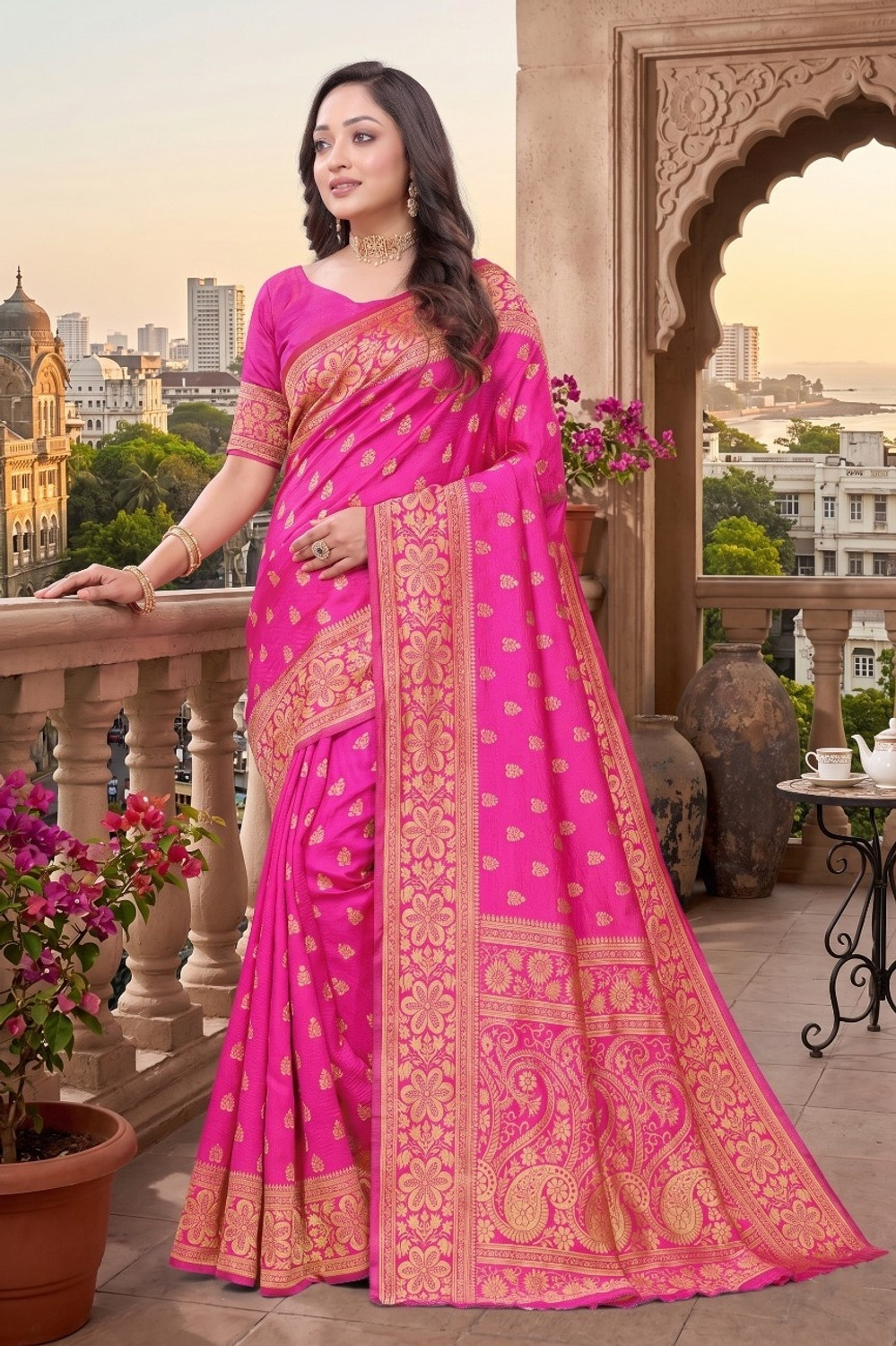 Image of Fashion Almari Printed Banarasi Art Silk Saree