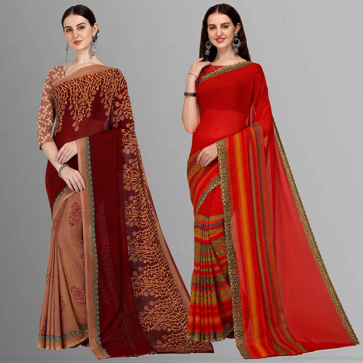 Anand Sarees Printed Daily Wear Georgette Saree