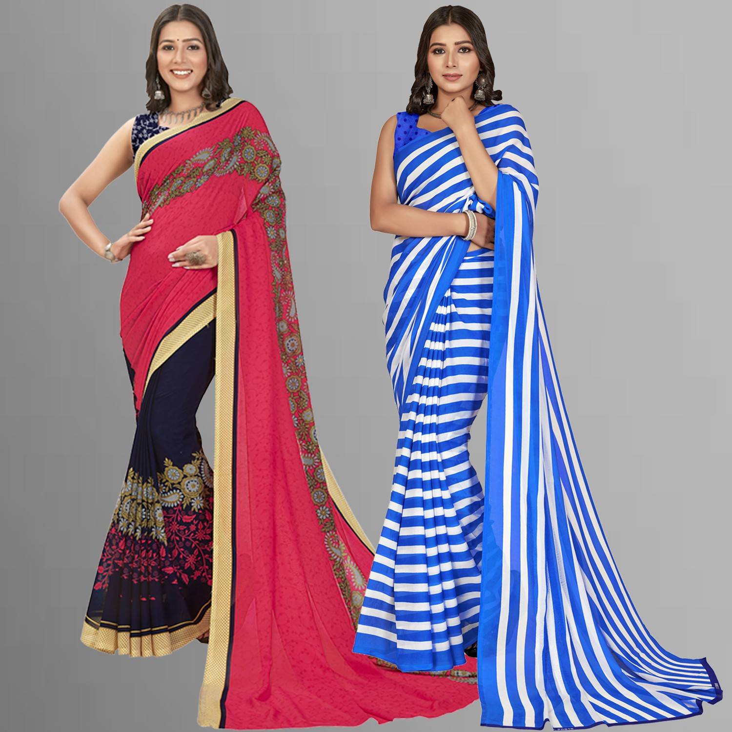 Anand Sarees Floral Print Daily Wear Georgette Saree