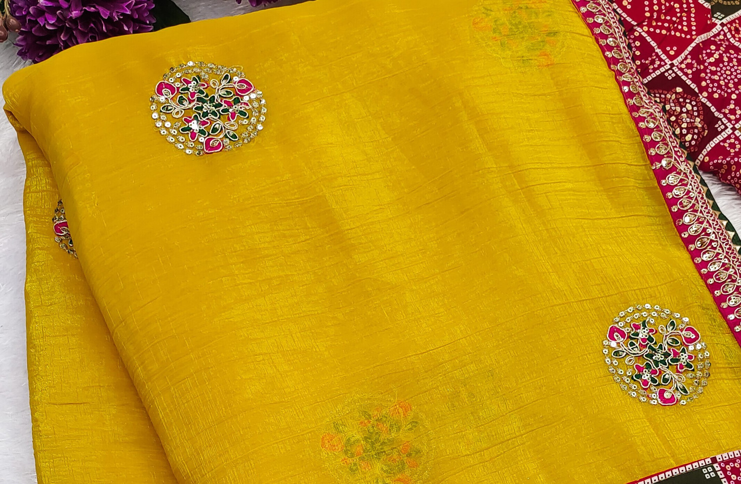 Image of Parmila Fashion Embroidered Bollywood Jimmy Jimmy Saree