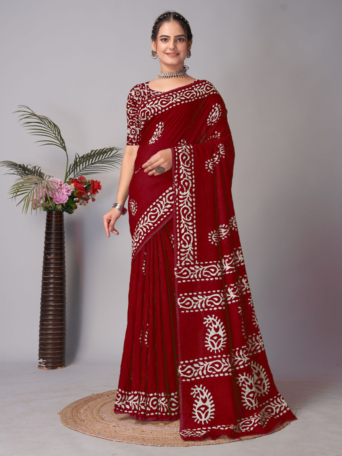 Image of kiaan fashion Printed Bollywood Pure Cotton Saree