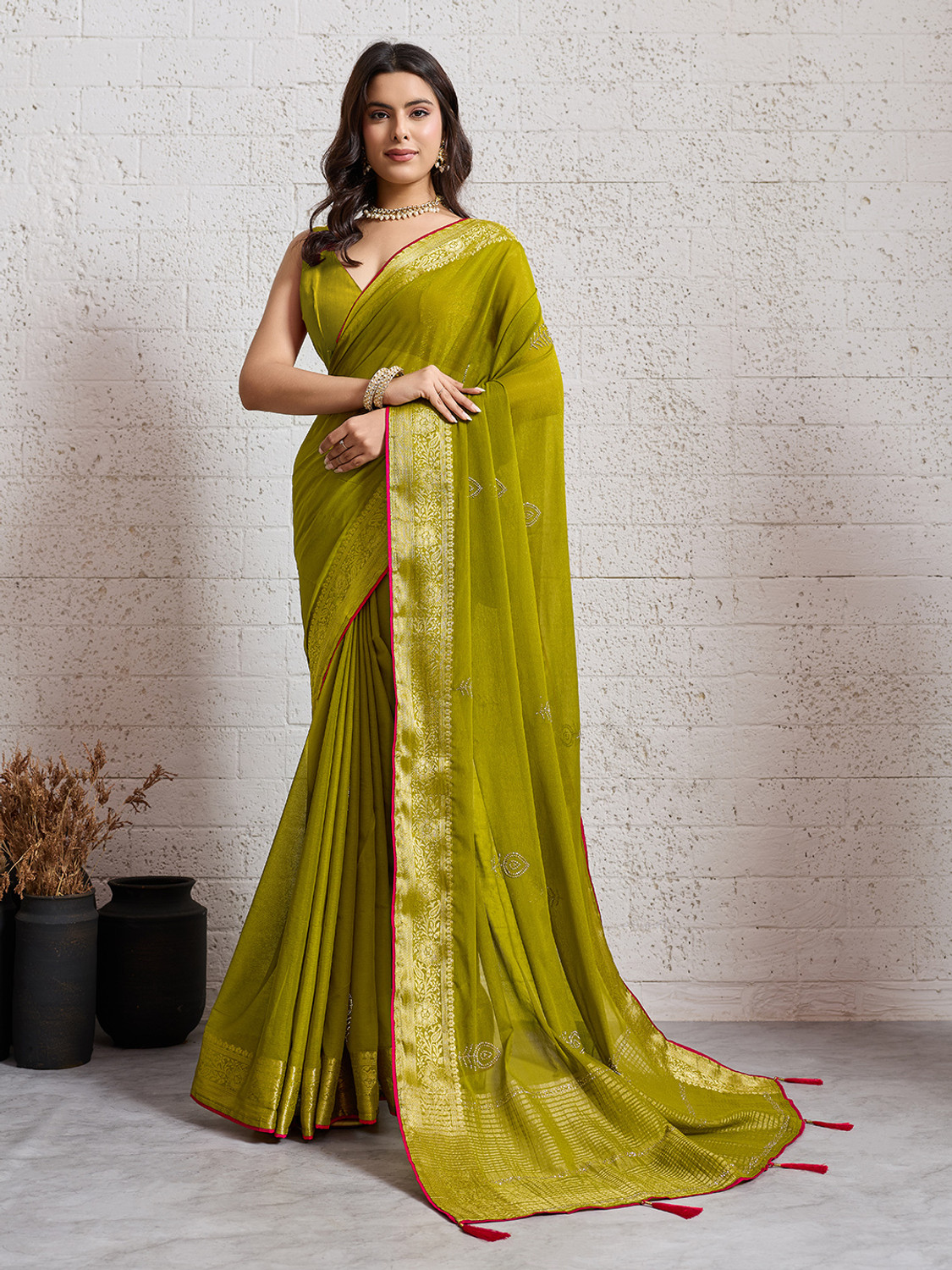 Image of SOHINI NX Embellished Bollywood Chiffon Saree