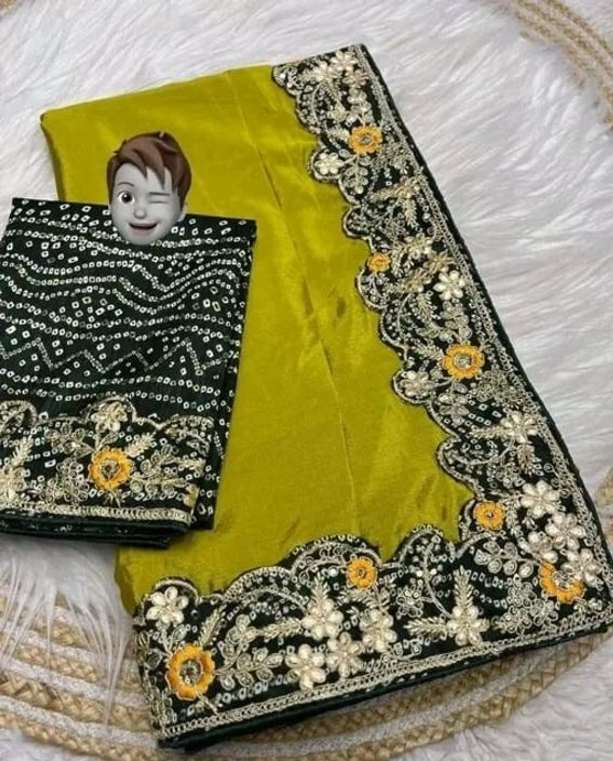 Image of HouseOfCommon Solid /Plain Bollywood Silk Blend Saree