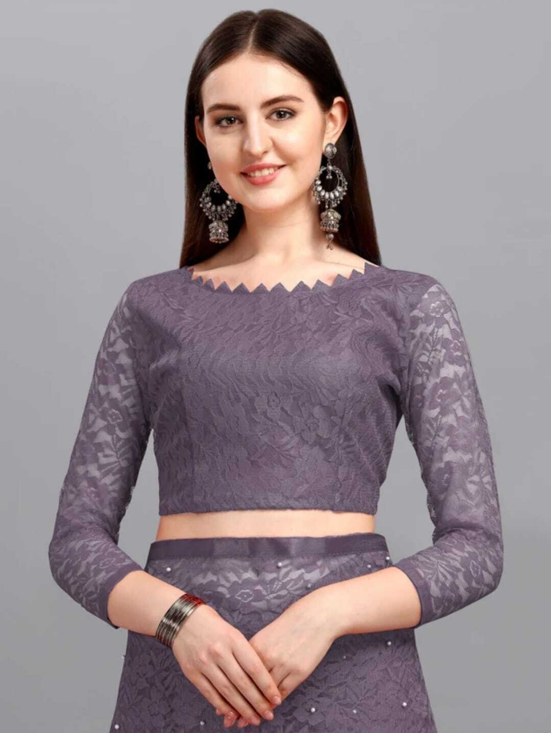 Image of Divastri Self Design Bollywood Net Saree