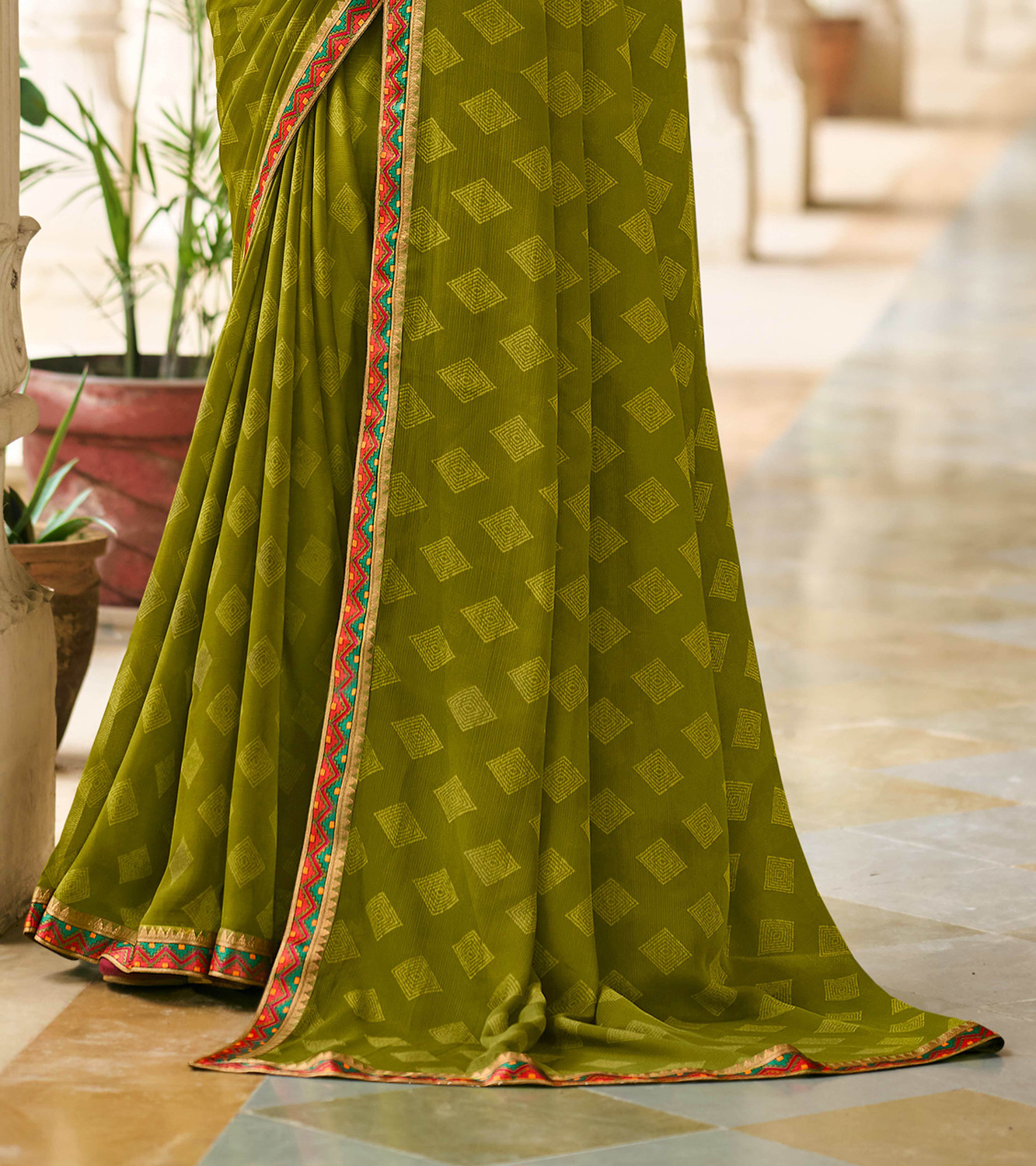 Image of Laxmipati sarees Printed Bollywood Georgette Saree