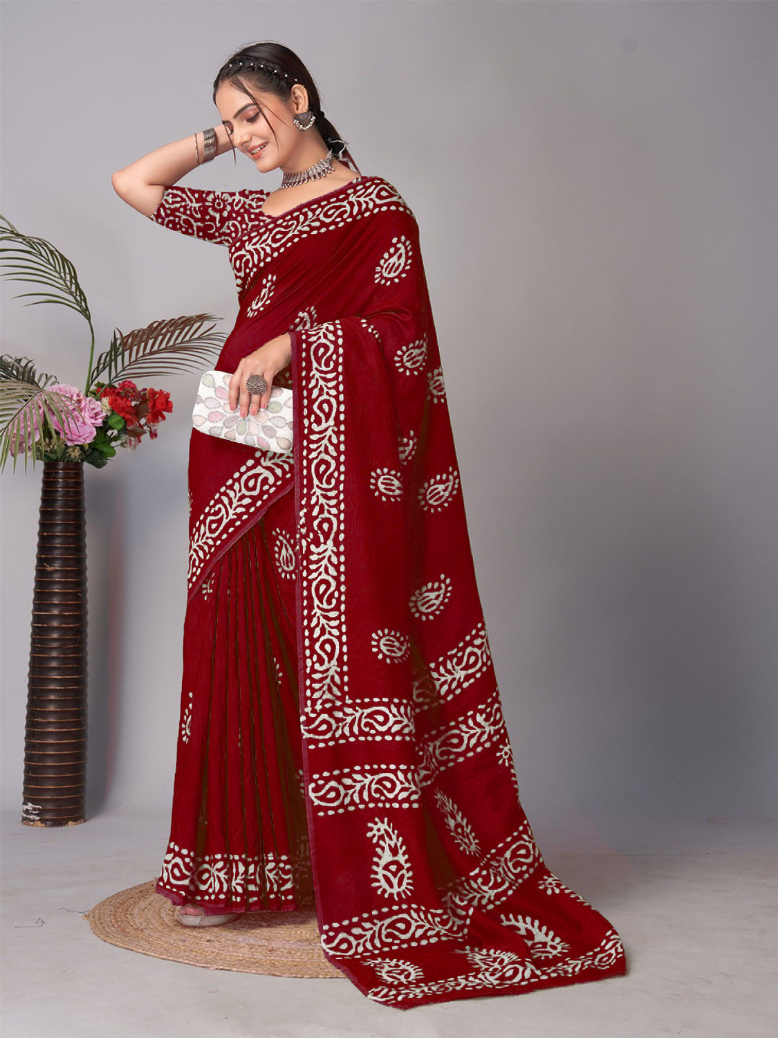 Image of kiaan fashion Printed Bollywood Pure Cotton Saree