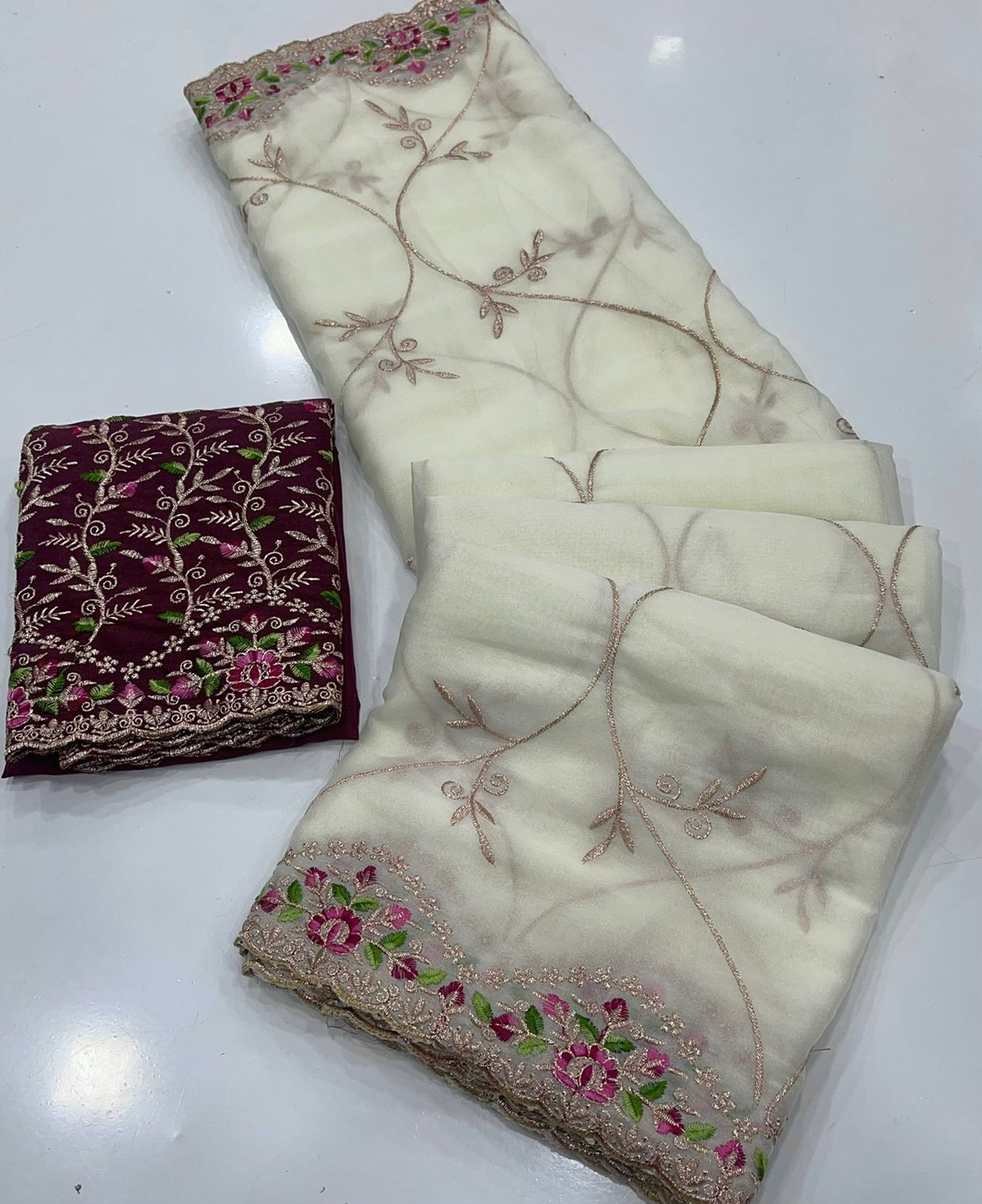 Image of Tasrika Embroidered Bollywood Georgette Saree