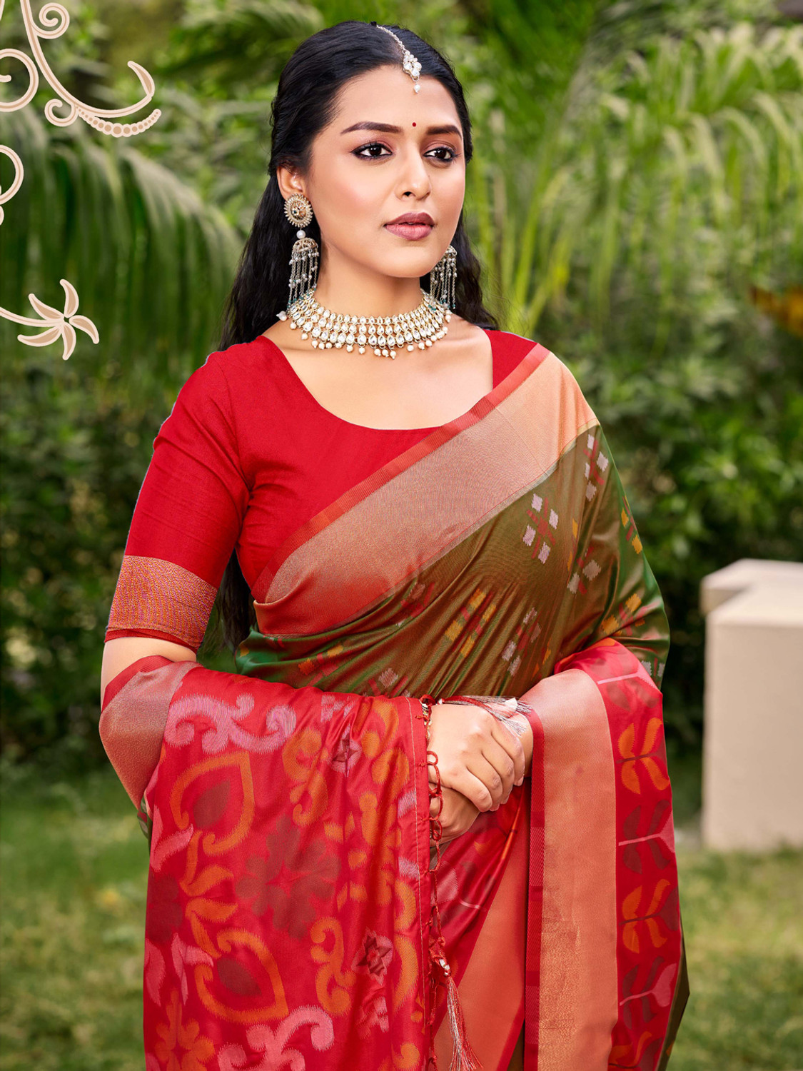 Image of Sutriti Woven Pochampally Silk Blend Saree
