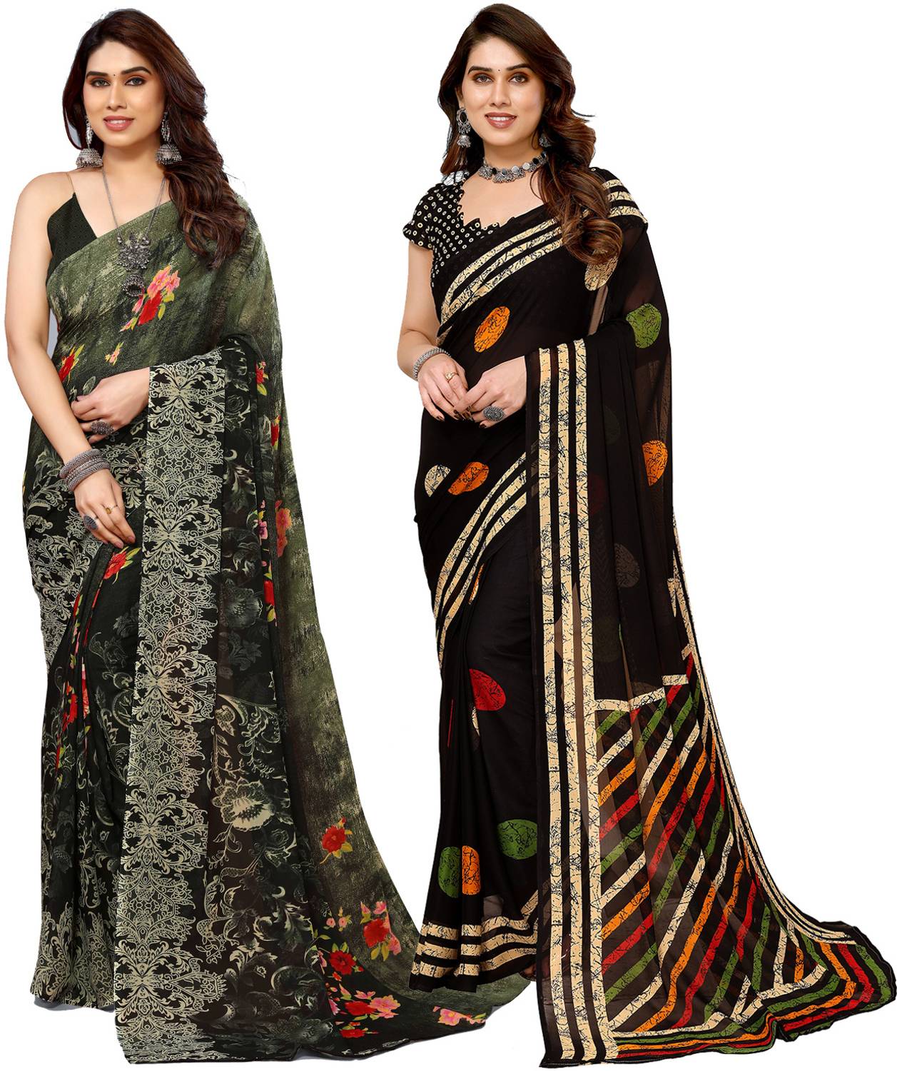 Anand Sarees Printed Daily Wear Georgette Saree