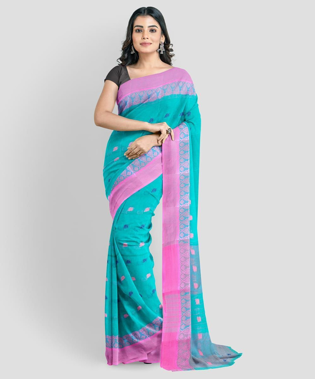 Image of Aishani tant saree ghar Printed Tant Pure Cotton Saree
