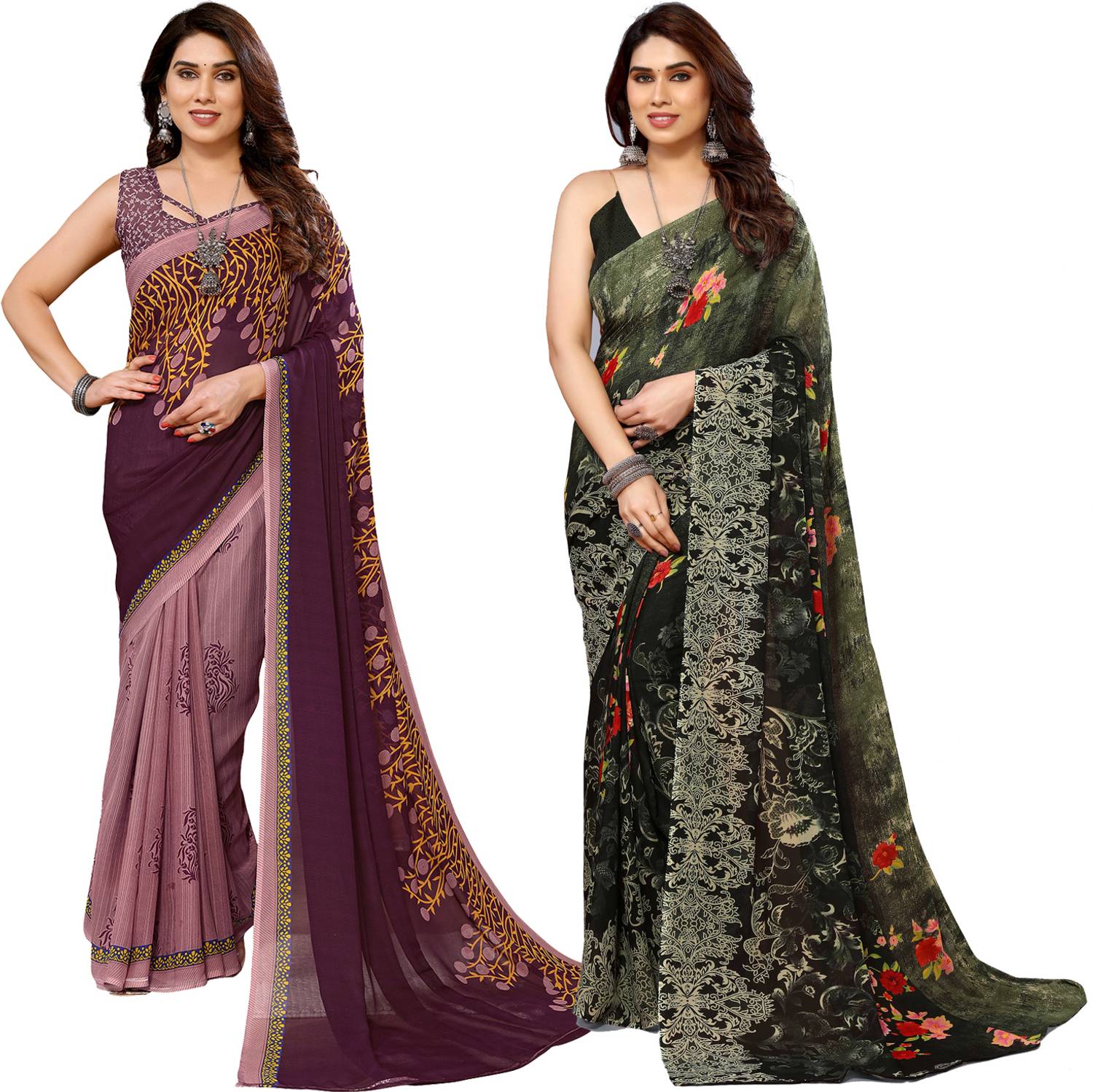 Anand Sarees Printed Bollywood Georgette Saree