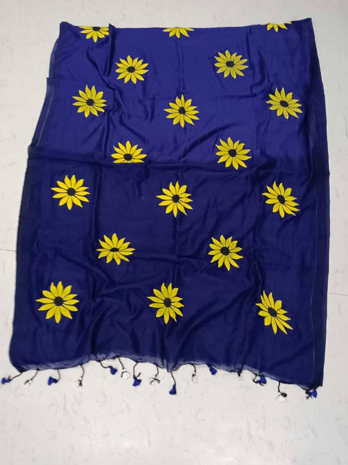 Bhadra Shopping Store Hand Painted Daily Wear Pure Cotton Saree