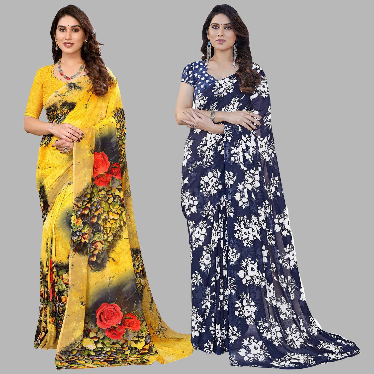 Anand Sarees Printed Bollywood Georgette Saree
