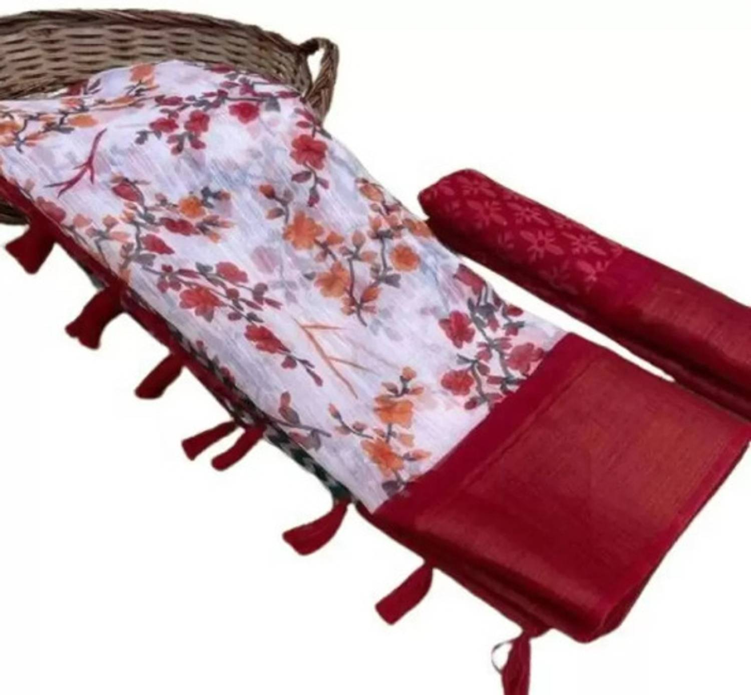 Aaradhna Printed Daily Wear Cotton Blend Saree