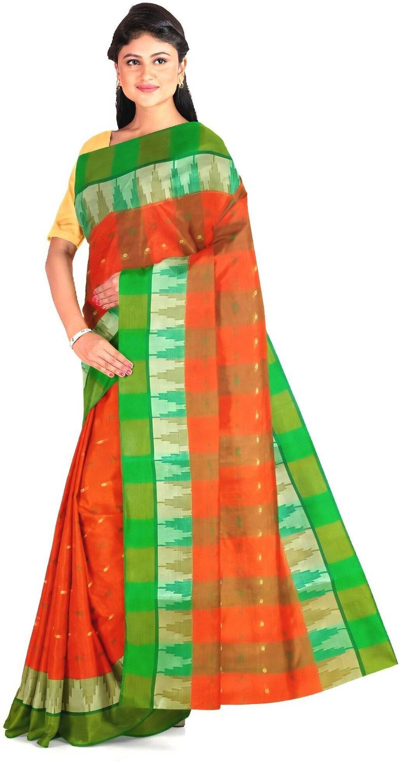 Bikash Dutta Fashion Color Block Tant Pure Cotton Saree