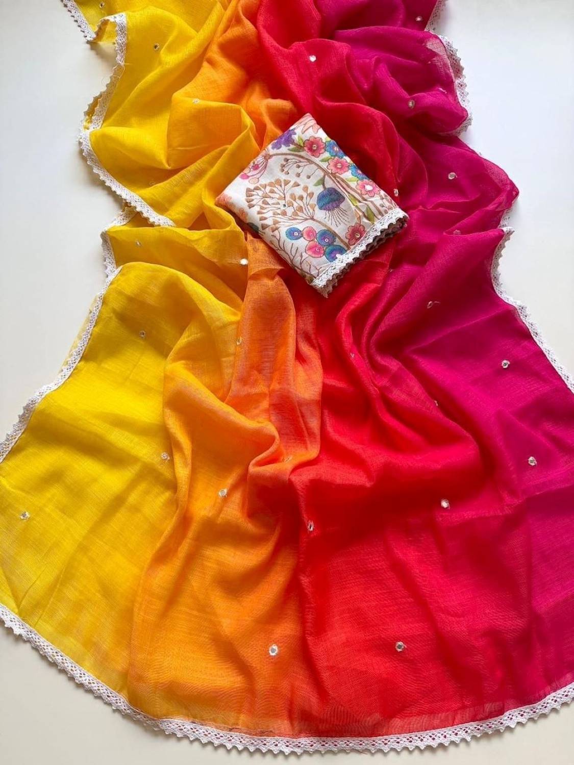 Arkia Embellished Daily Wear Cotton Blend Saree