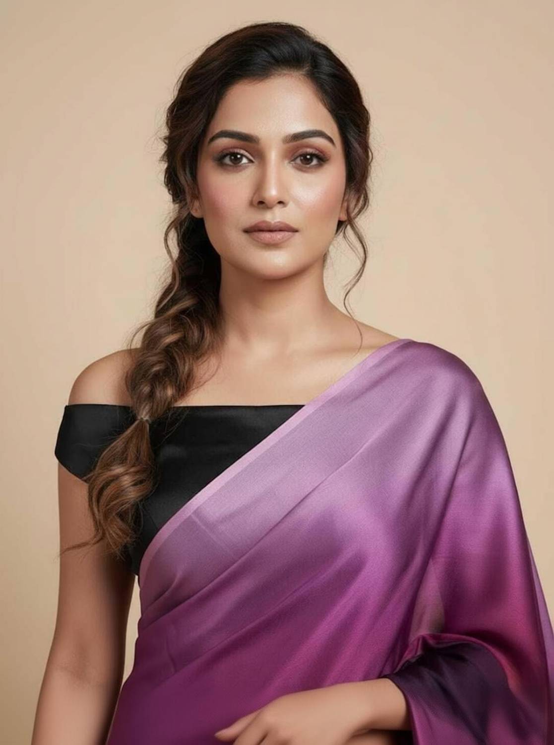 BORANA Ombre Daily Wear Crepe Saree