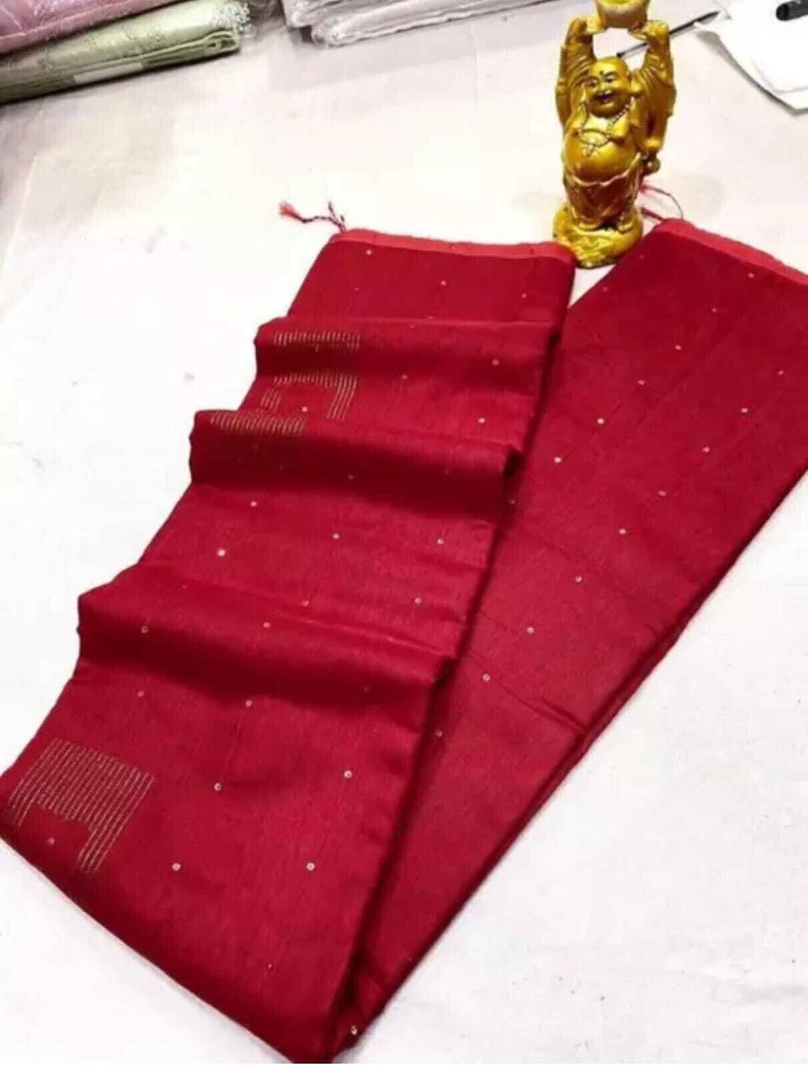 ASIMA TEXTILE Solid/Plain, Self Design Handloom Handloom Cotton Silk, Cotton Blend Saree