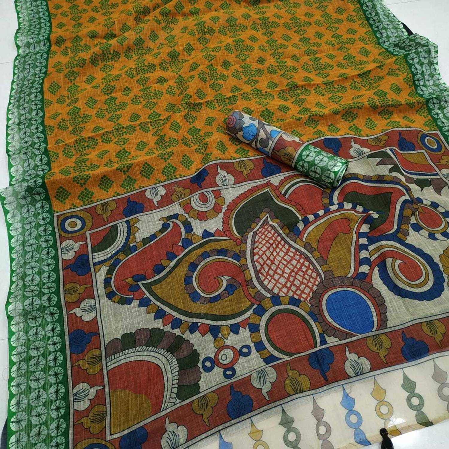 Arpita Fashion Digital Print, Floral Print Bollywood Linen Saree