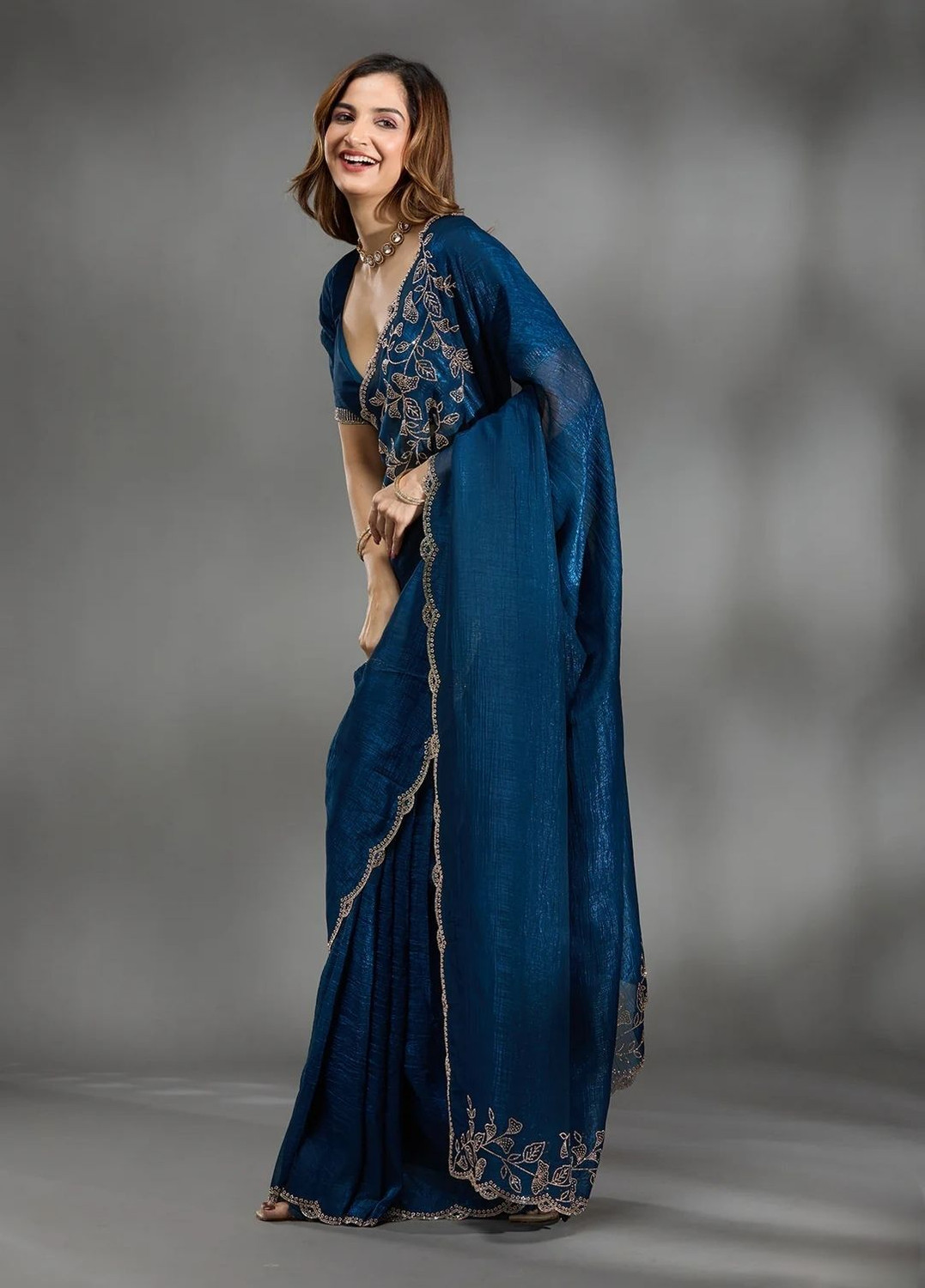 Image of Labheshwari Embellished Bollywood Chiffon Saree