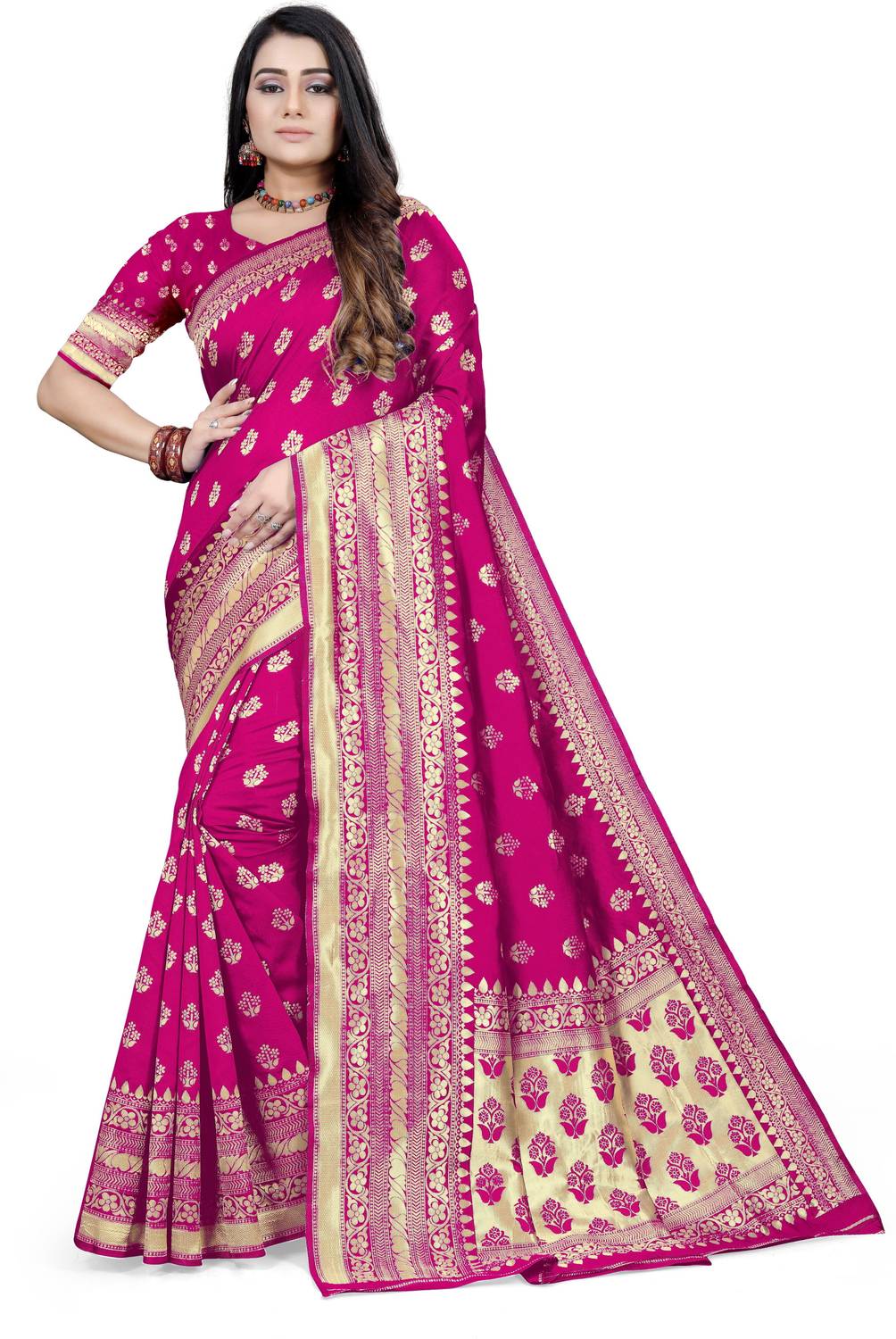 AVDOM Woven Kanjivaram Jacquard Saree