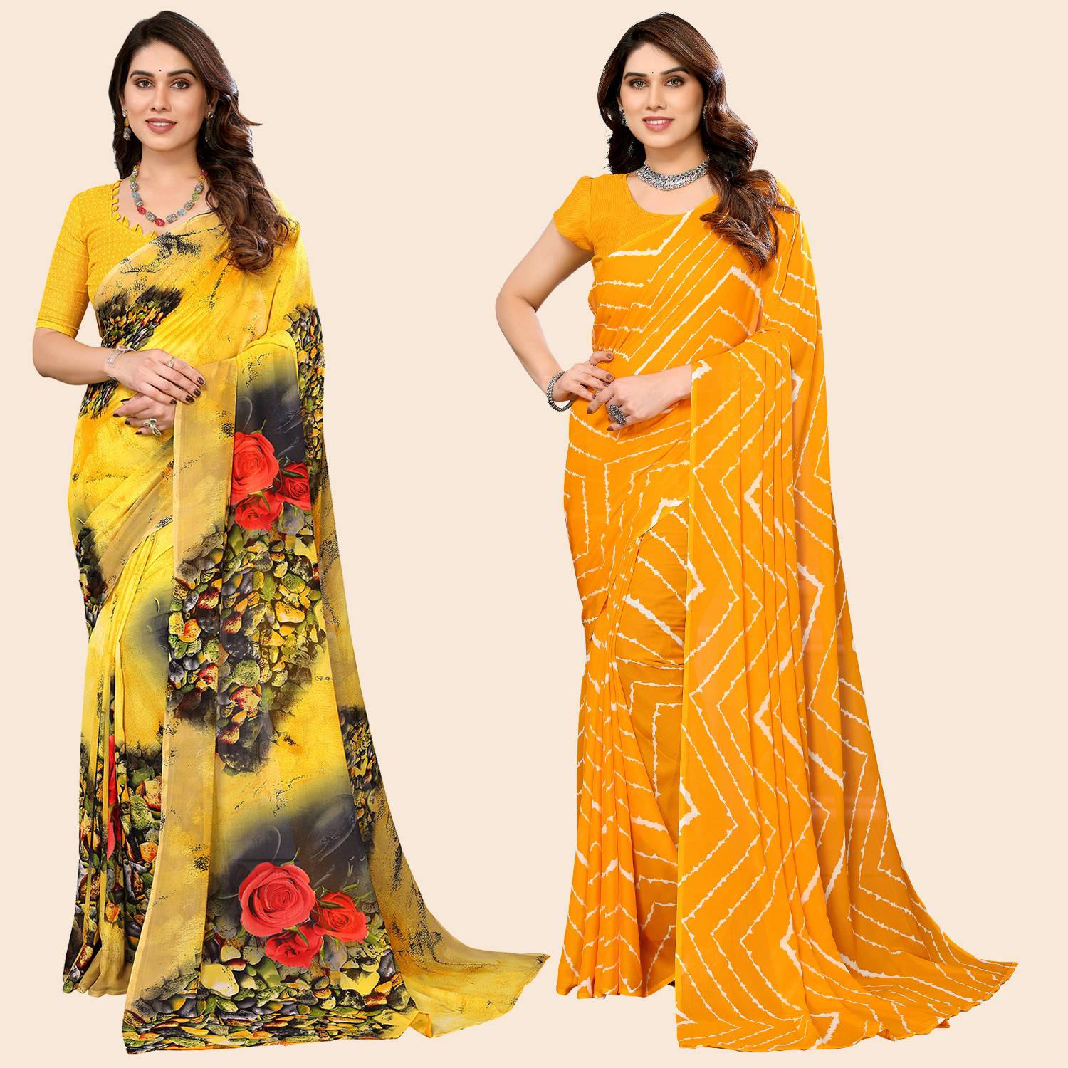 Anand Sarees Printed Bollywood Georgette Saree