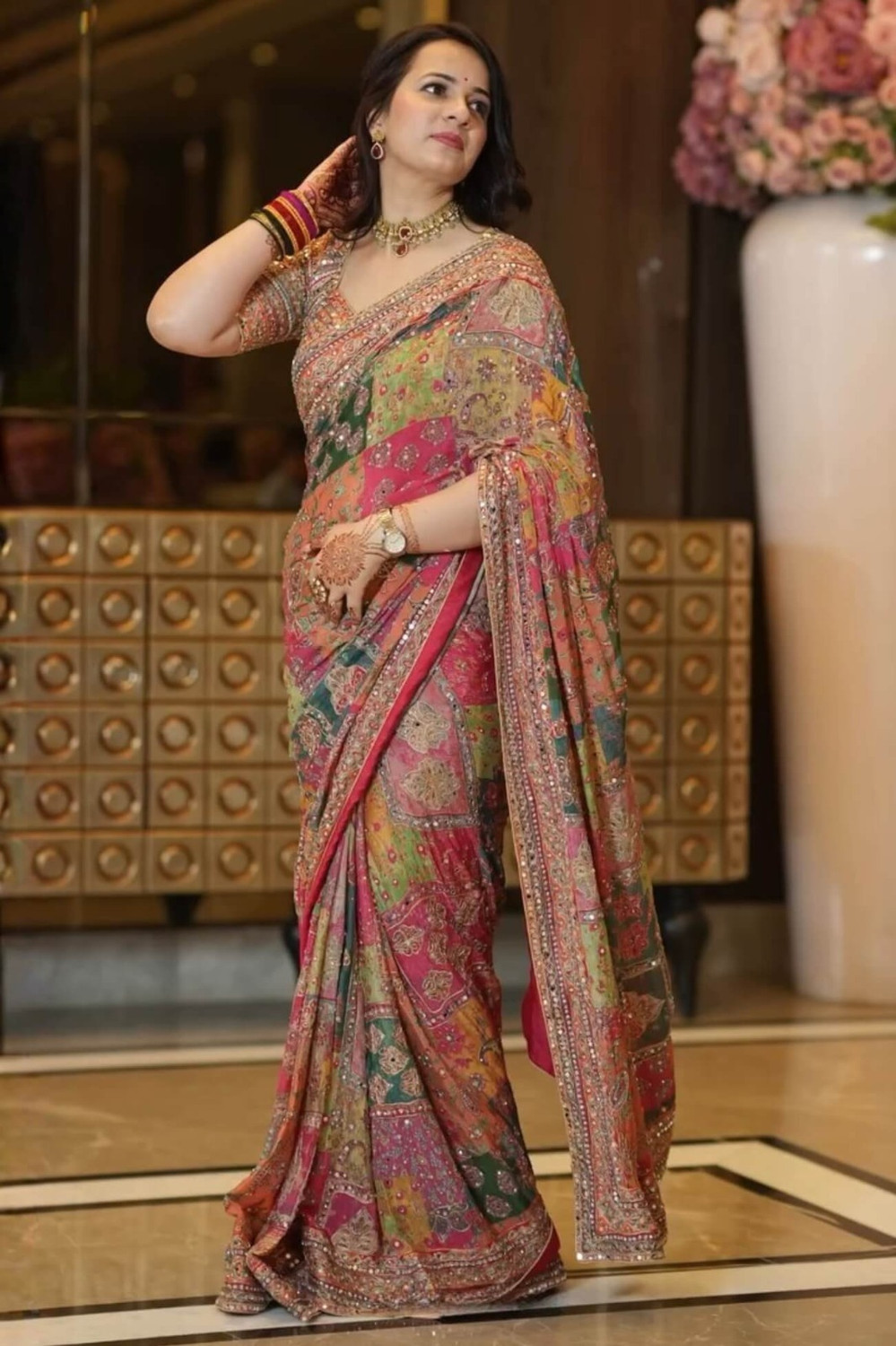 Image of SARICHOLI Woven Bollywood Silk Blend Saree