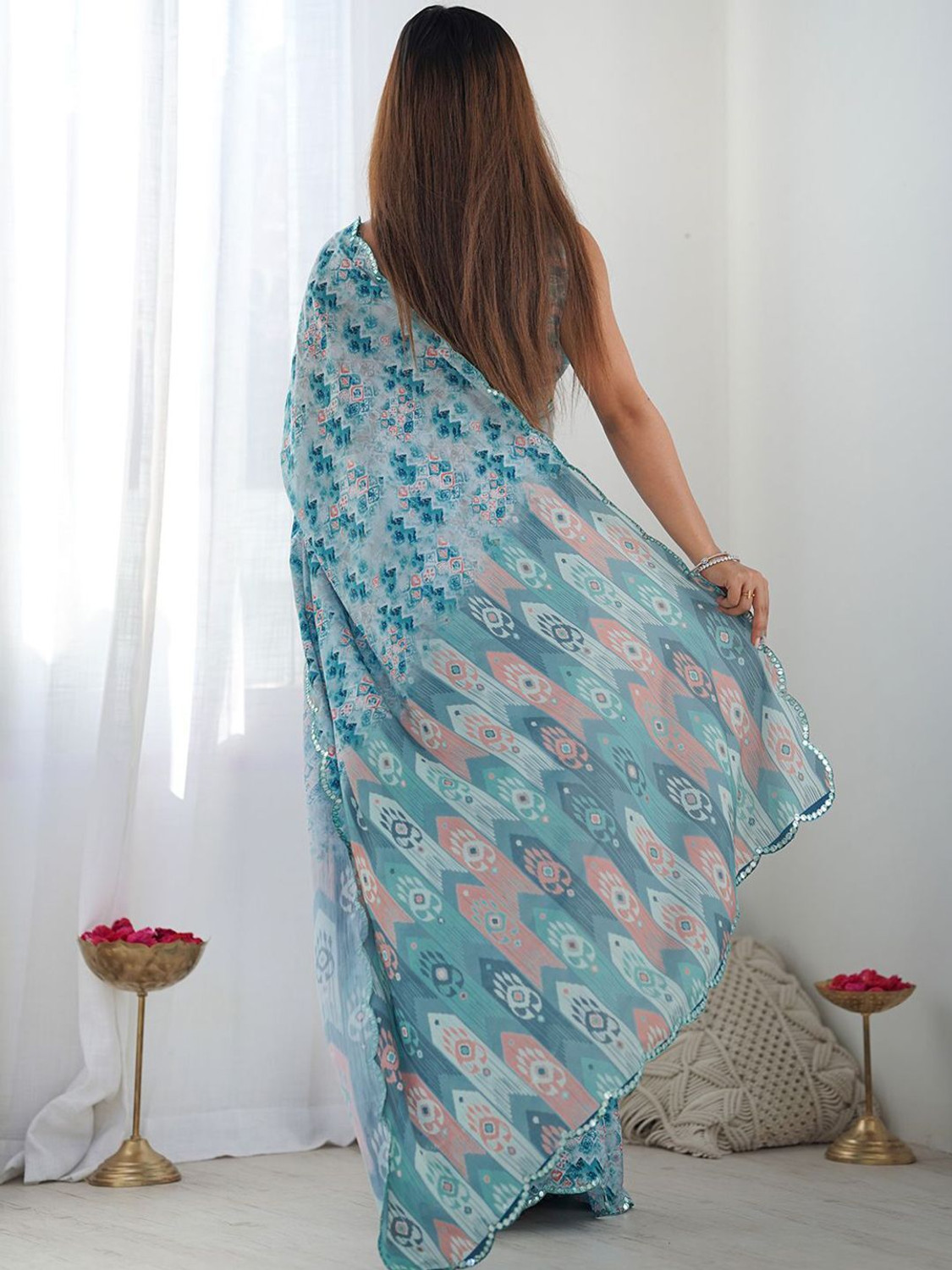 Image of Divastri Printed Daily Wear Chiffon Saree