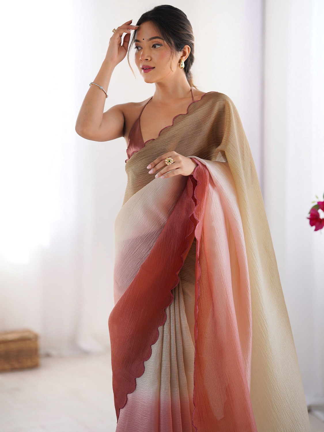 Image of Tasrika Ombre Bollywood Chiffon Saree