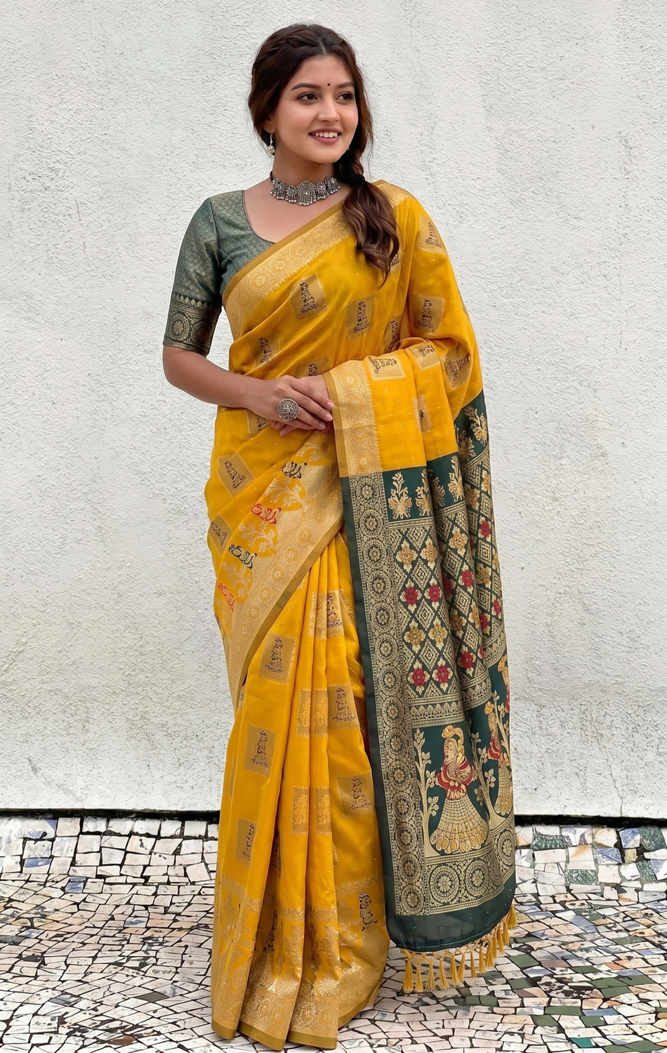 Image of VUFM Woven Banarasi Pure Silk Saree
