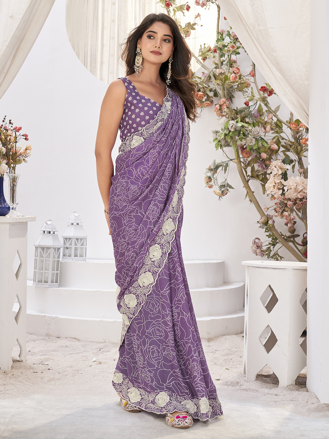 Image of Tasrika Embellished Bollywood Georgette Saree