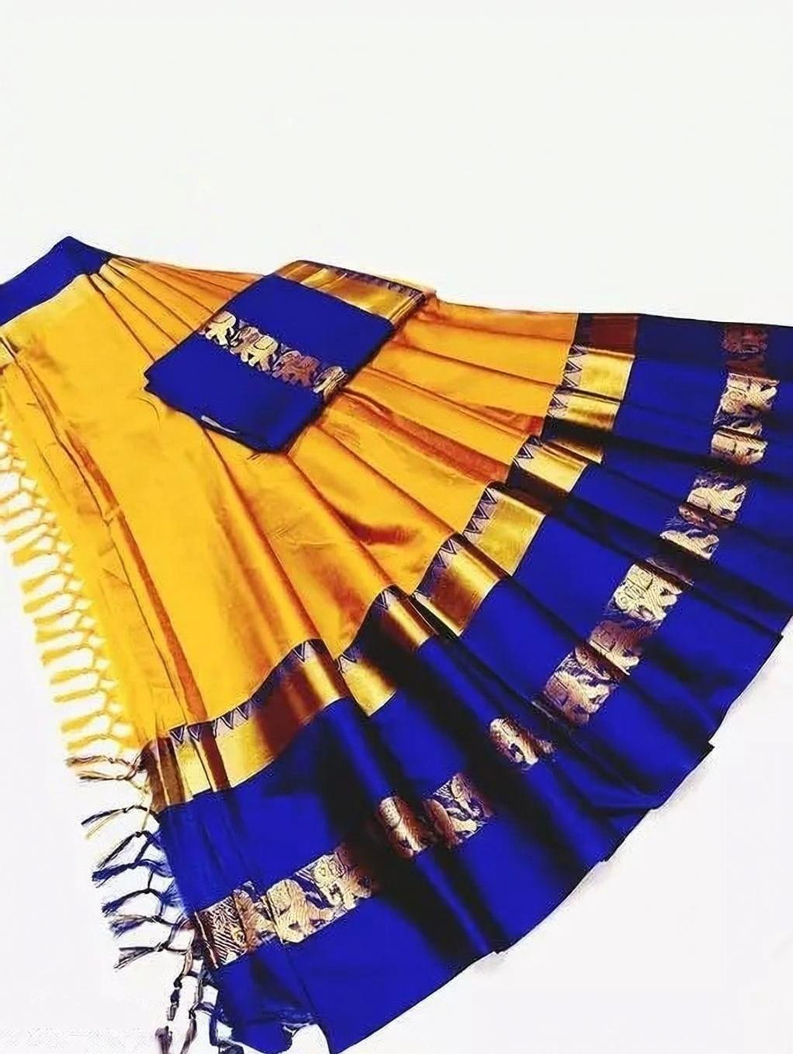 Image of Mortal Textile Woven Handloom Cotton Silk Saree