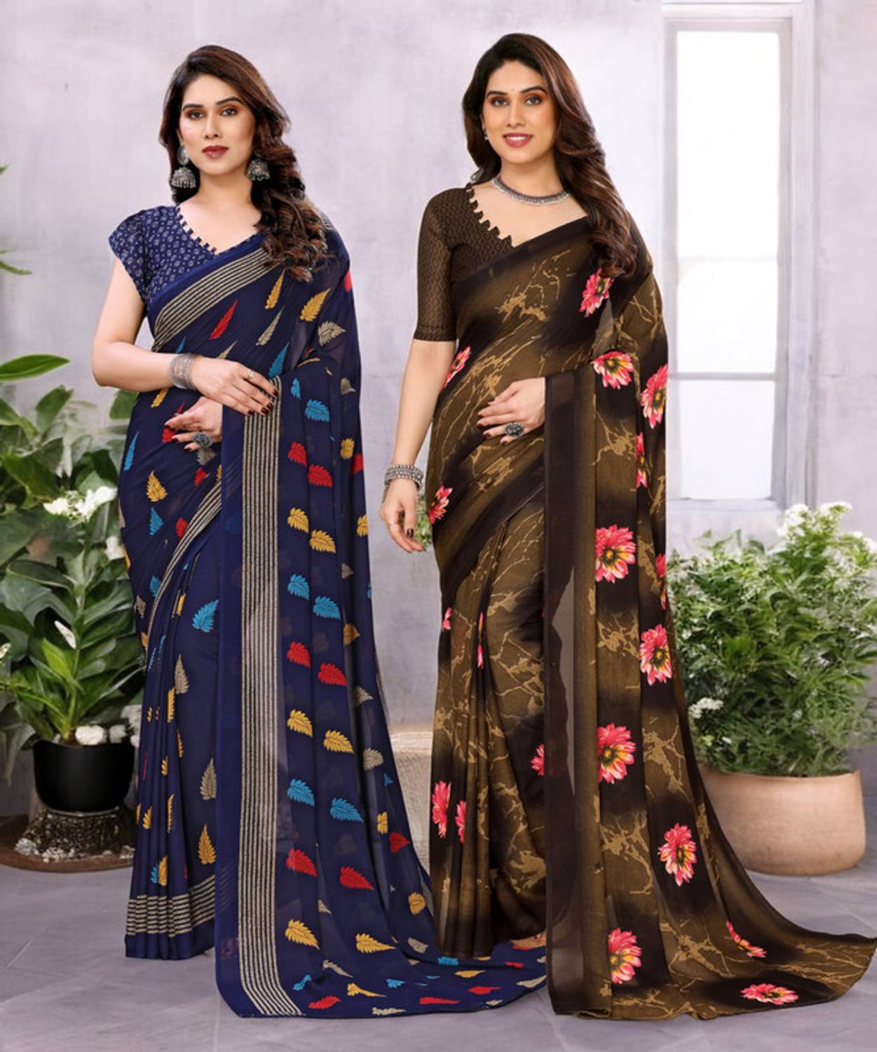TTH Printed Bollywood Georgette Saree
