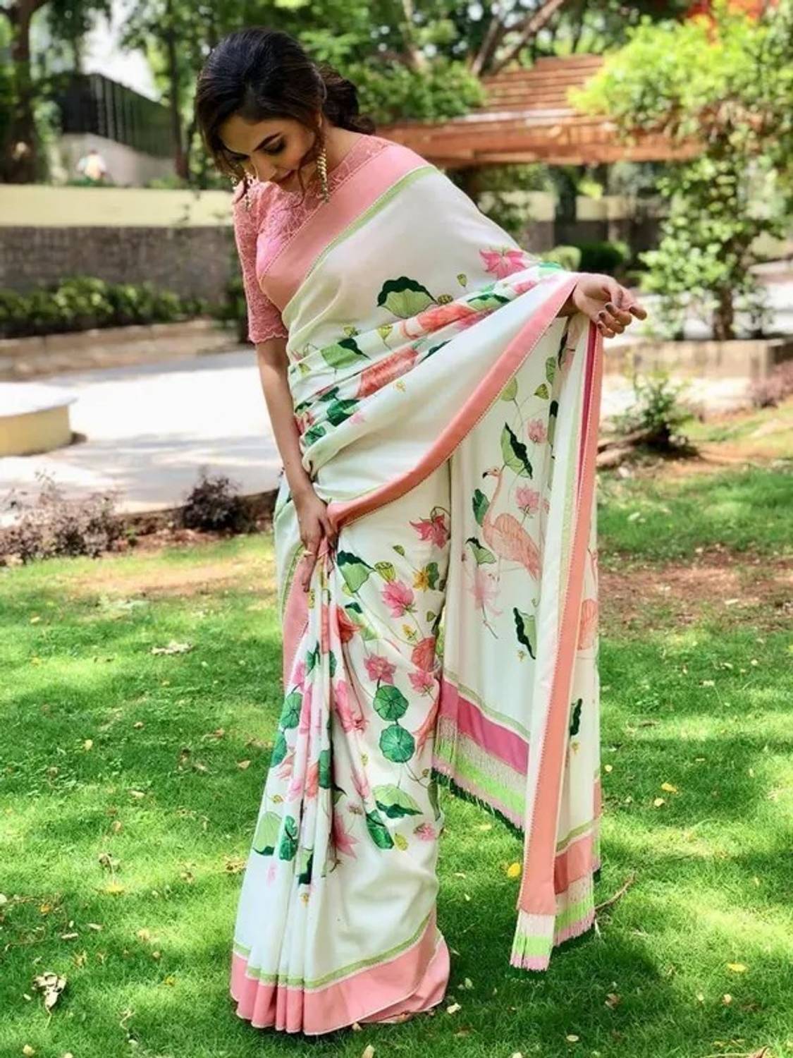 Arpita Fashion Digital Print Bollywood Cotton Linen Saree