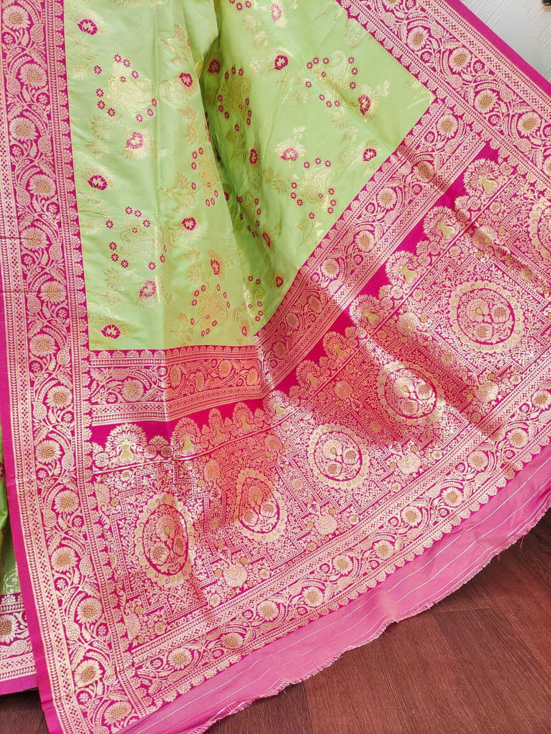 Image of erika Woven Banarasi Silk Blend, Art Silk Saree