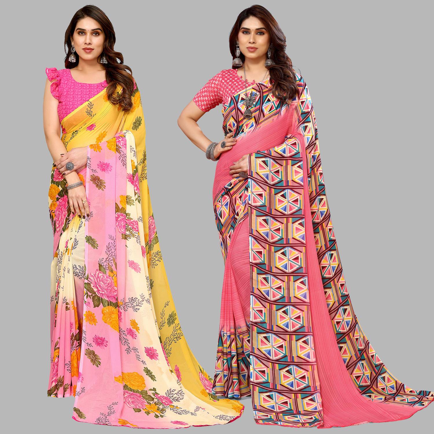 Anand Sarees Printed Bollywood Georgette Saree