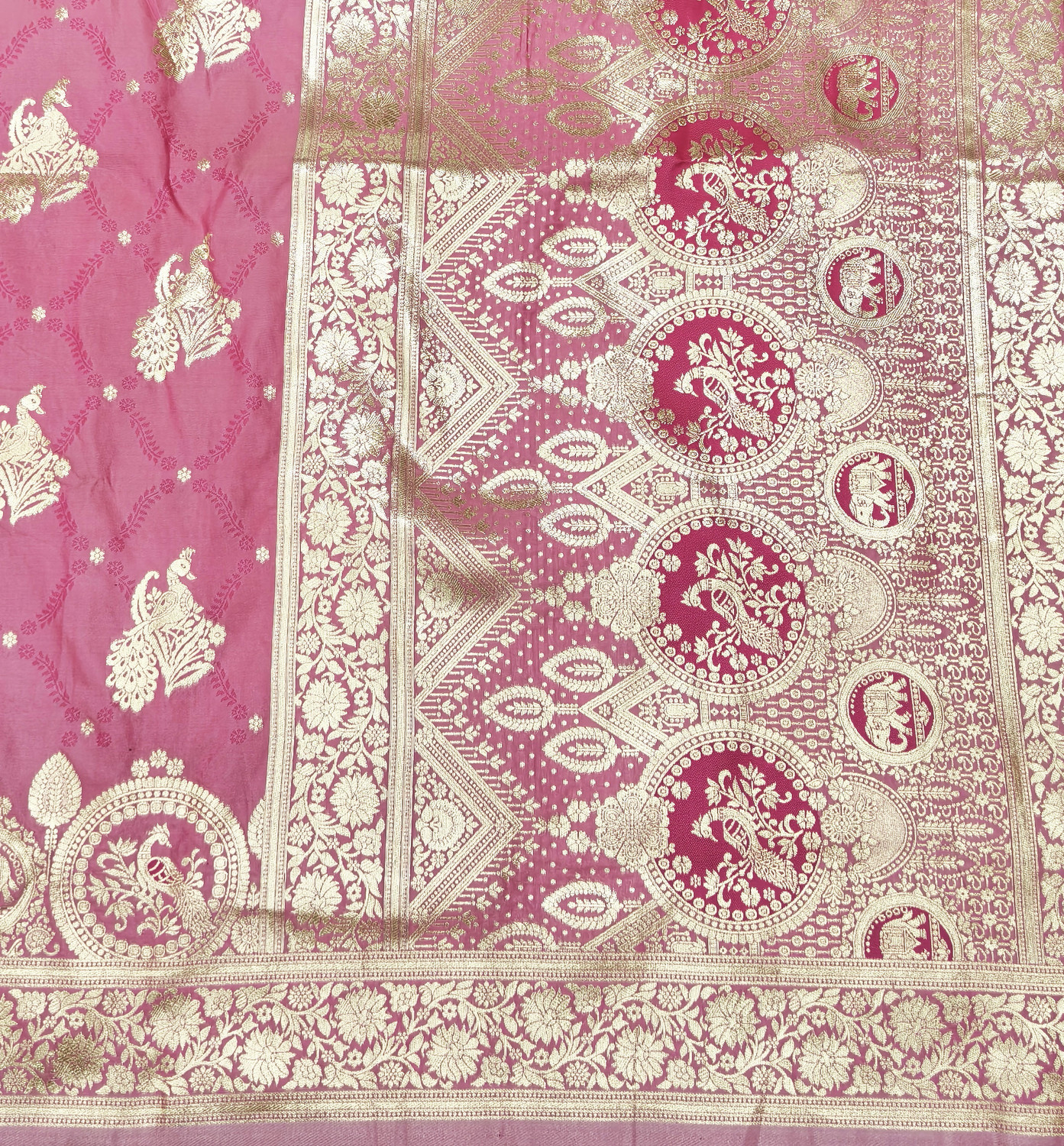 Image of Ratnavali Woven Banarasi Silk Blend, Art Silk Saree