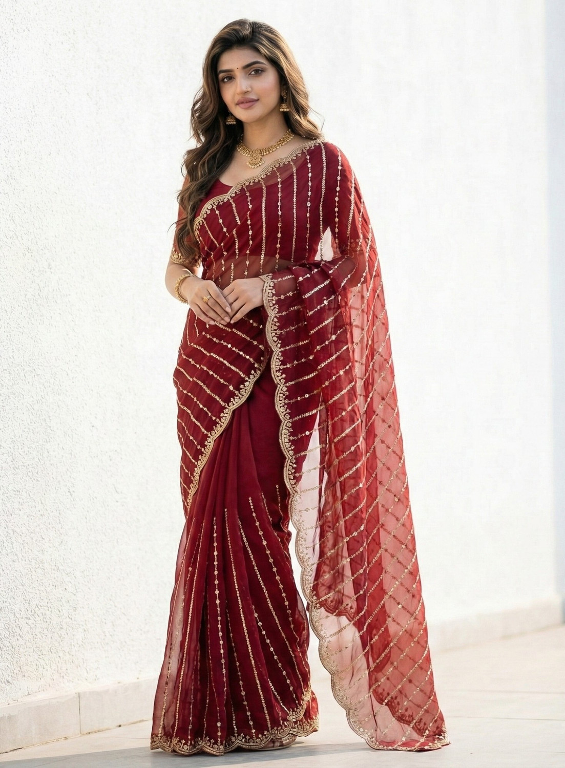 Image of Divastri Embroidered Bollywood Silk Blend Saree