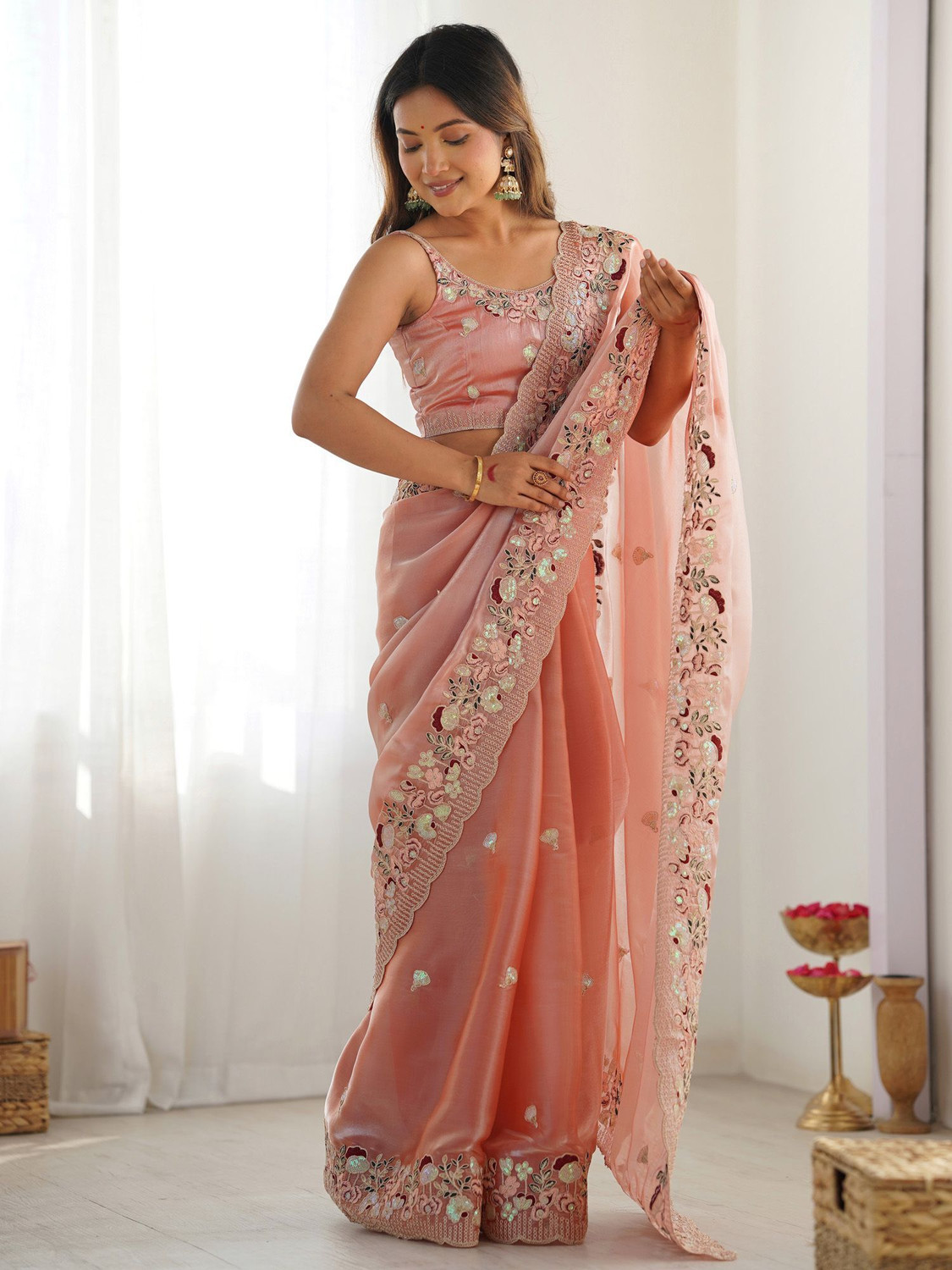 Image of Tasrika Embellished Bollywood Organza Saree