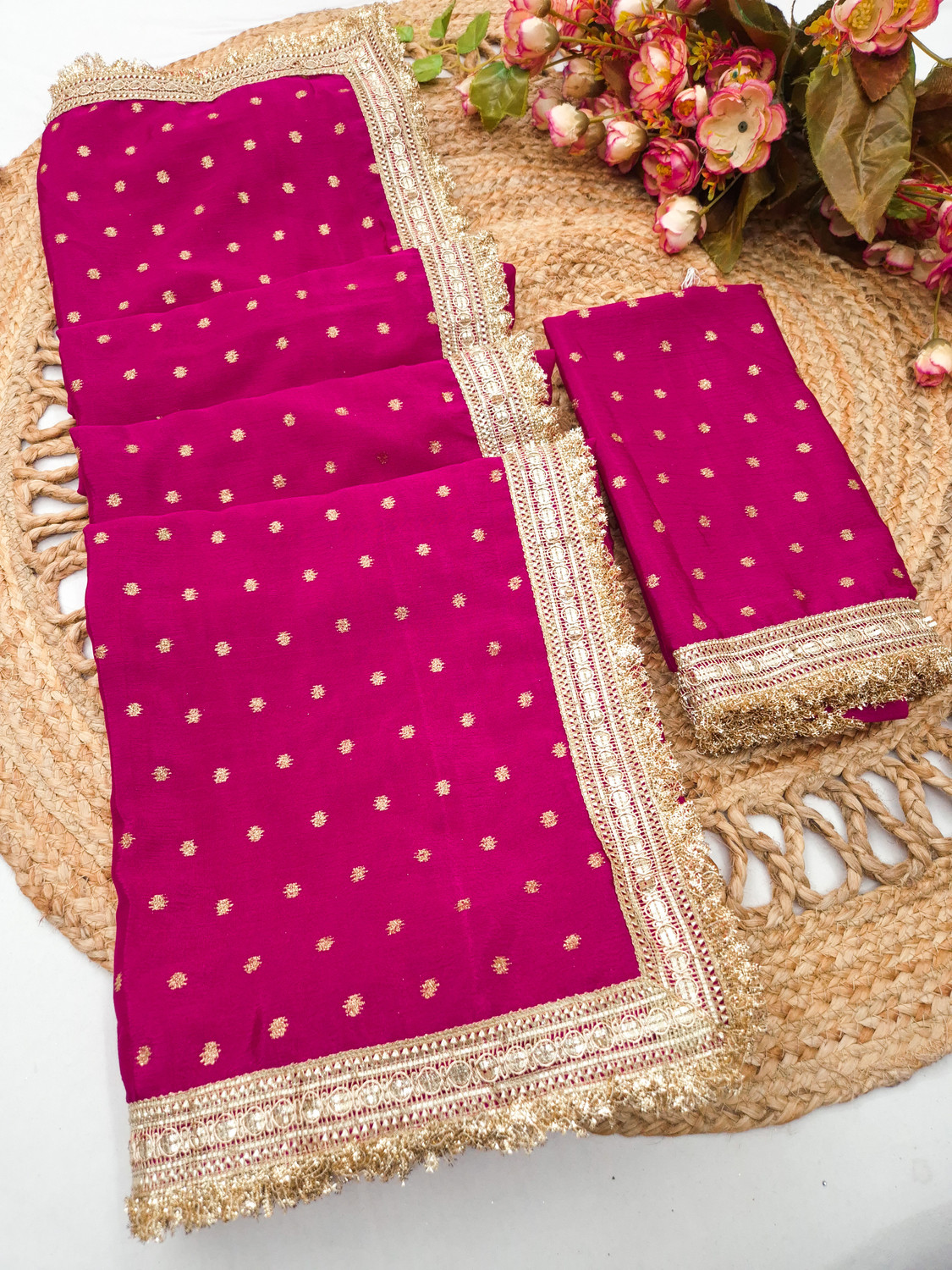 Image of LOROFY Embellished Bollywood Pure Silk Saree