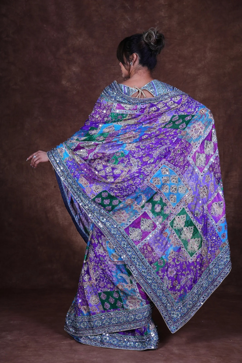 Image of KRISHNACOLLECTION9 Printed Bollywood Pure Silk Saree