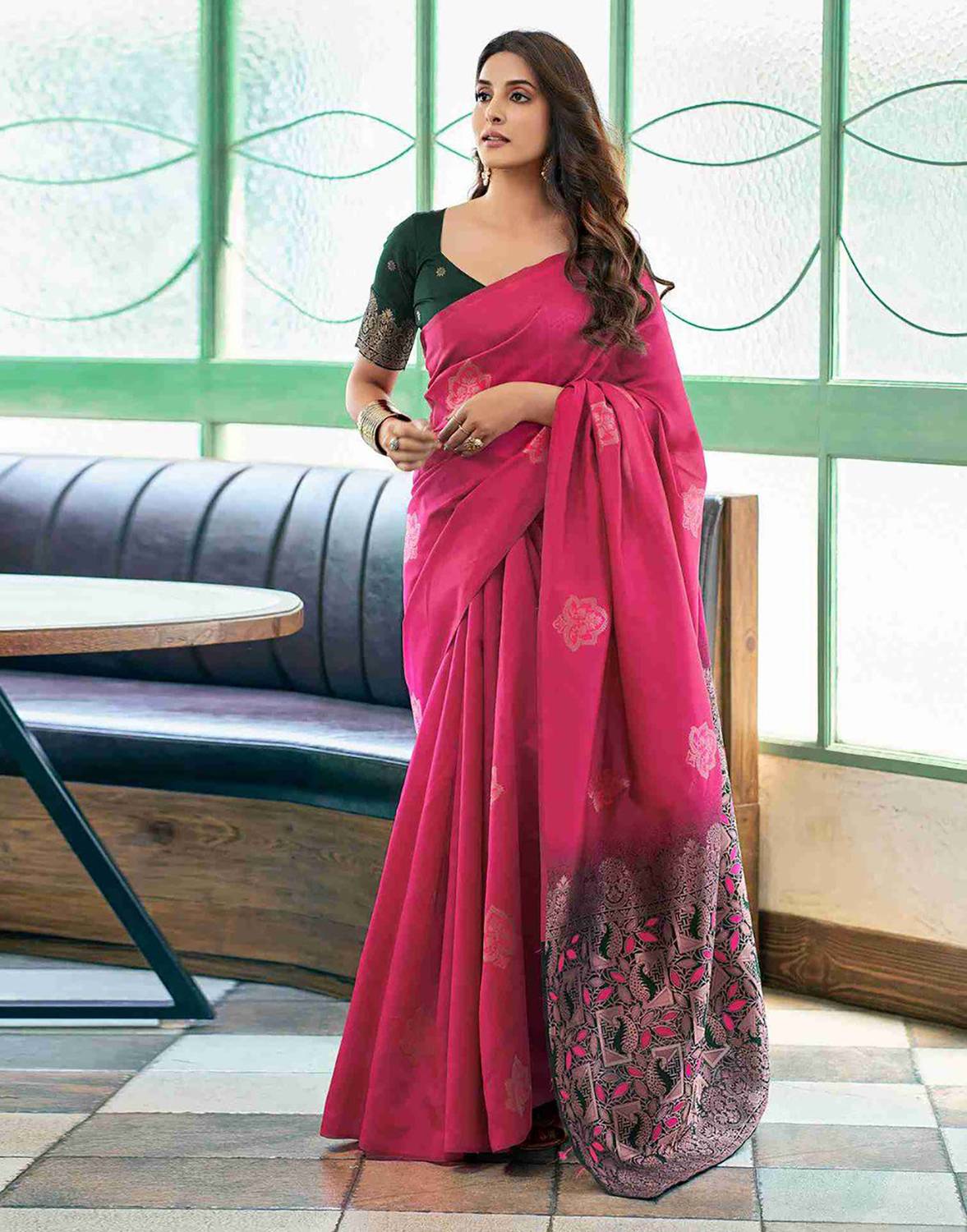 Aldwych Woven Banarasi Silk Blend Saree