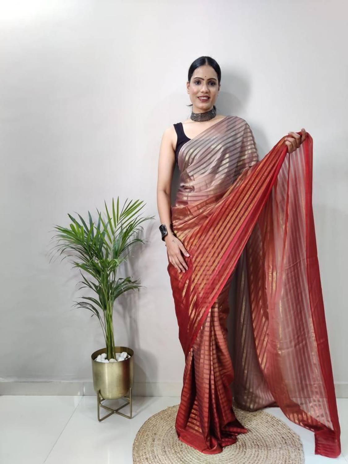 Upalksh Woven, Printed, Applique, Embellished Daily Wear Georgette Saree