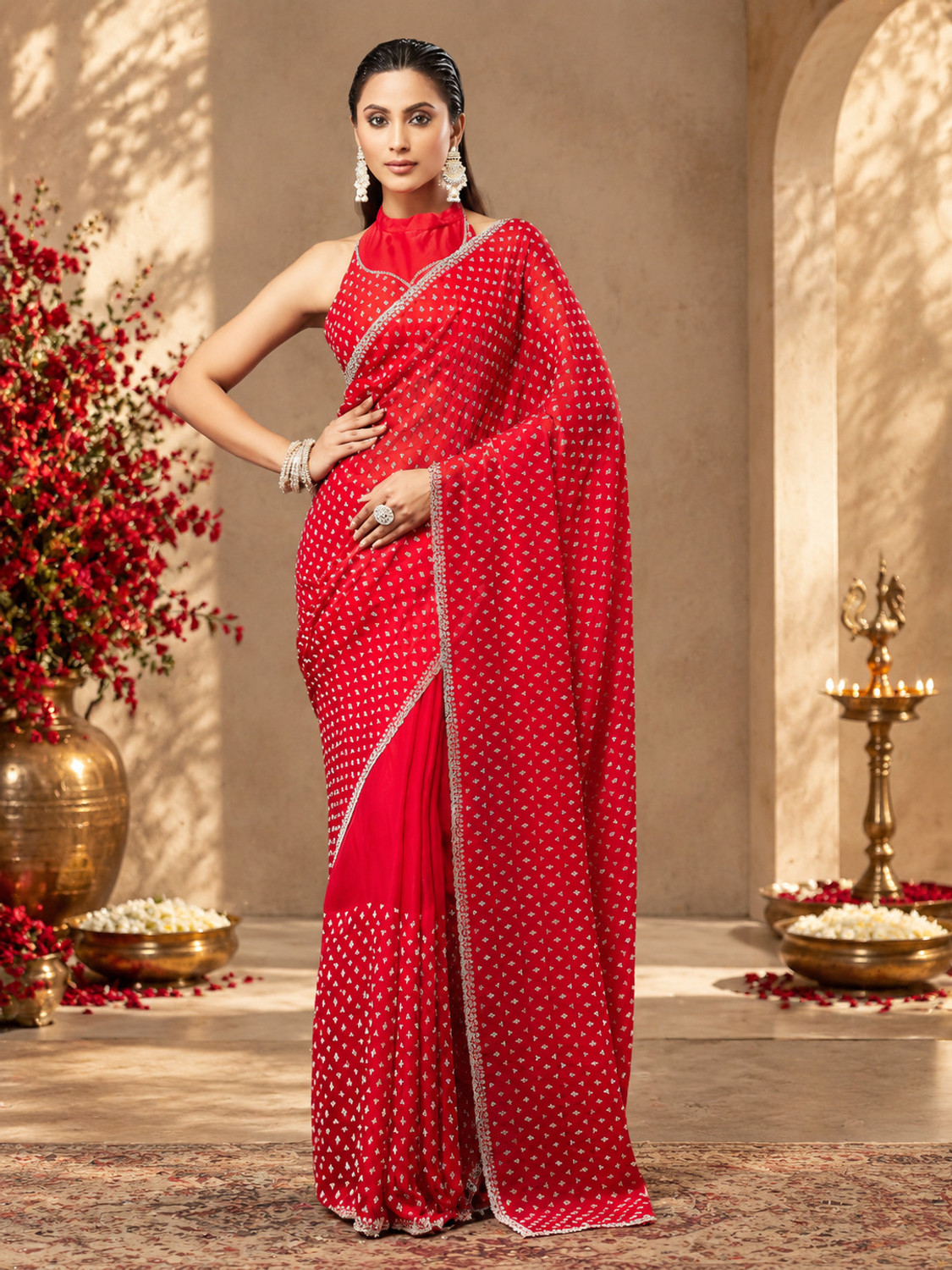 Image of KASEE Embellished Bollywood Silk Blend Saree