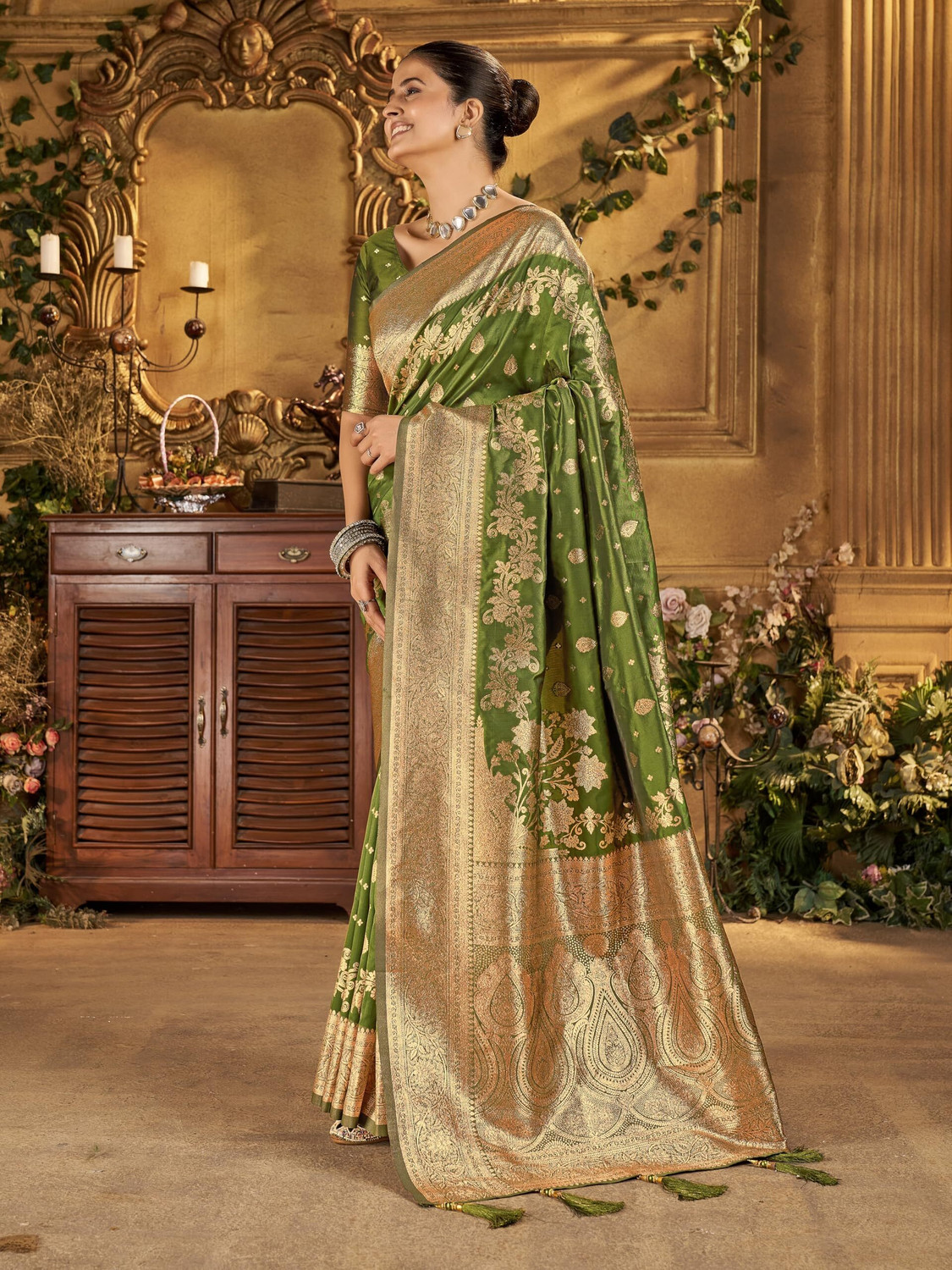 Image of Valley Woven Banarasi Pure Silk Saree