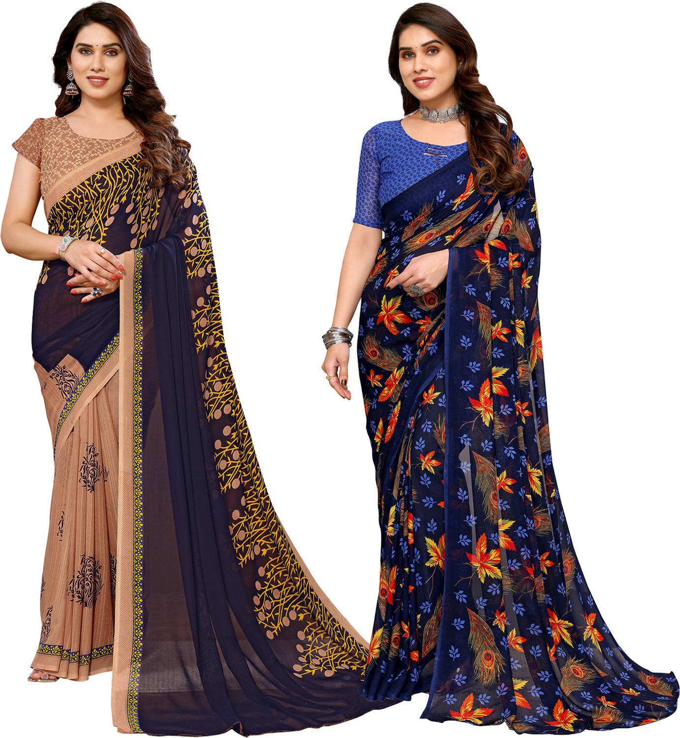 Anand Sarees Printed Bollywood Georgette Saree