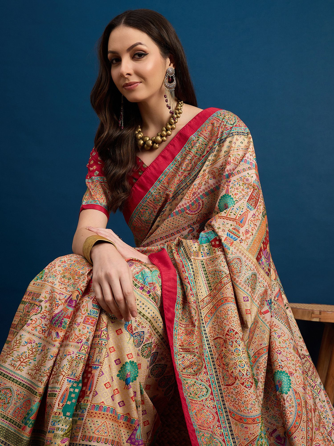 Image of ANOUK Woven Banarasi Silk Blend Saree