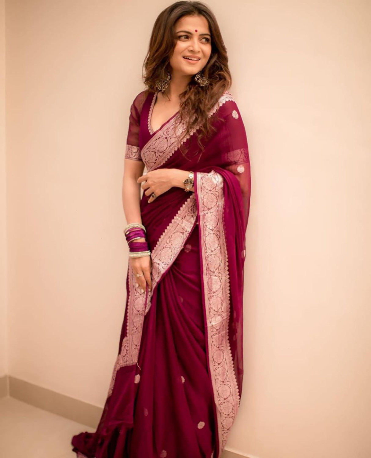 Image of AMRUTKALA SAREES Woven Banarasi Silk Blend Saree