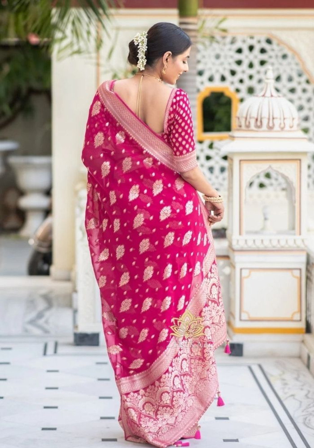 Image of Neel Fashion Printed Banarasi Art Silk Saree
